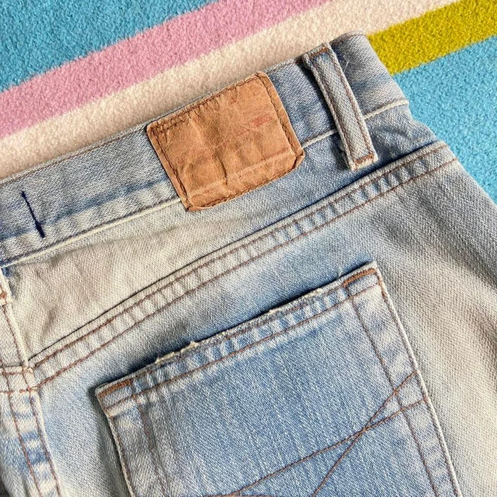 Y2K Early 2000s Vintage River Island Boyfriend Bootcut Blue Jeans 12 Acid Wash. - Picture 7 of 7